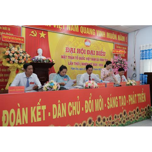 KHAI MẠC PHIÊN LÀM VIỆC THỨ NHẤT ĐẠI HỘI ĐẠI BIỂU MẶT TRẬN TỔ QUỐC VIỆT NAM XÃ VĨNH TUY LẦN THỨ I, NHIỆM KỲ 2025- 2030